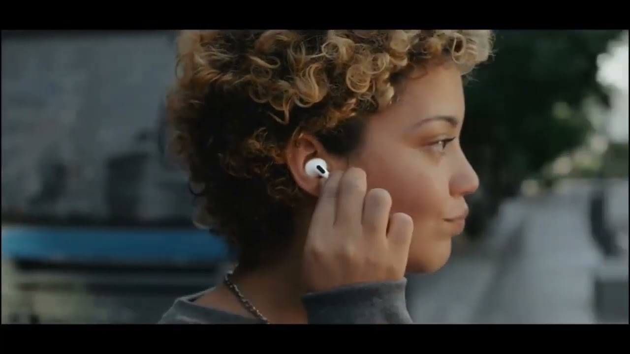 Still from Apple's AirPods Pro ad, Quiet the Noise.